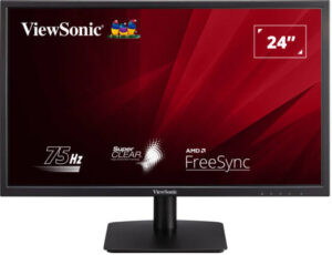 ViewSonic VA2405-H Monitor, 23.6" FHD VA Display, 75Hz Refresh Rate, 4ms (GtG) Response Time, AMD FreeSync Technology, Eye-Care Technology, Eco-Mode, ViewMode, Black | VA2405-H