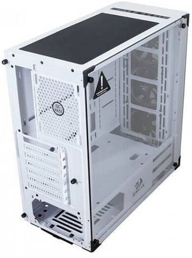 Redragon Wheeljack RGB Mid Tower Gaming Computer Case, 3x RGB Fan, Tempered Glass Front & Side Panels, Up to 240mm Radiator, Cable Management, Ventilation Flow, White | GC-606WH-3RGB - Image 4