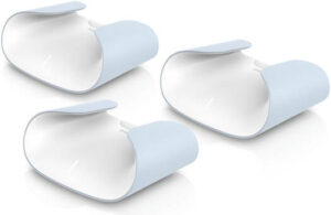 D-Link M30 Aquila Pro AI AX3000 Wi-Fi 6 Smart Mesh Router, Dual Band 2.4GHz (1200Mbps) & 5GHz (1800Mbps) Data Rate, 4 Ethernet Ports, 5x Internal Dual Band Antennas, White/Blue | M30-3PK