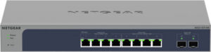 Netgear 8-Port Multi-Gigabit/10G Ethernet Ultra60 PoE++ Smart Switch with 2 SFP+ Ports, 32K Max MAC Entries, 16 Mbit Buffer Size, 256 VLAN Support | MS510TXUP