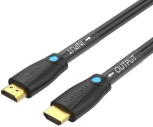Vention HDMI Cable for Engineering, HDMI-A Interface, 1080P@60Hz Resolution Support, Gold-plated Connectors, Tinned Copper Conductor, 30M Length, Black | AAMBT