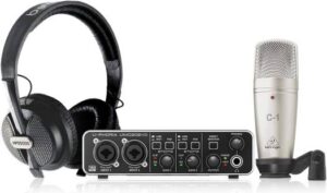 Behringer U-Phoria Studio Pro Complete Recording Bundle With High Definition Usb Audio Interface, Condenser Microphone, Headphones And More