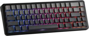 EPOMAKER x AULA F65 65% Wired & Wireless Hot-Swappable Mechanical Keyboard, 68 Keys, Graywood V3 Switch, Full-Key Hot-Swap, RGB Lighting, ENG Layout, Tri-Connectivity, Black | F65