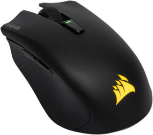 Corsair HARPOON RGB Wireless Gaming Mouse, PMW3325 Sensor, 10000 DPI, Slipstream Wireless Technology, Omron Button Type, 1.8m Tangle Free Rubber, Black | CH-9311011-NA