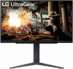LG 27GS75Q UltraGear Gaming Monitor, 27" QHD IPS Display, Up to 200Hz Refresh Rate, 1ms (GtG) Response Time, AMD FreeSync & NVIDIA G-Sync Compatible, 16.7m Color Display, Black | 27GS75Q-B