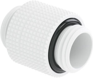 Barrow Rotary Male To Male Extender, 360° Rotary Fitting, G1/4'' Thread, Brass Material, Anti Skid Design, Solid And Durable, Fine Texture, White | FBBX2D-WH