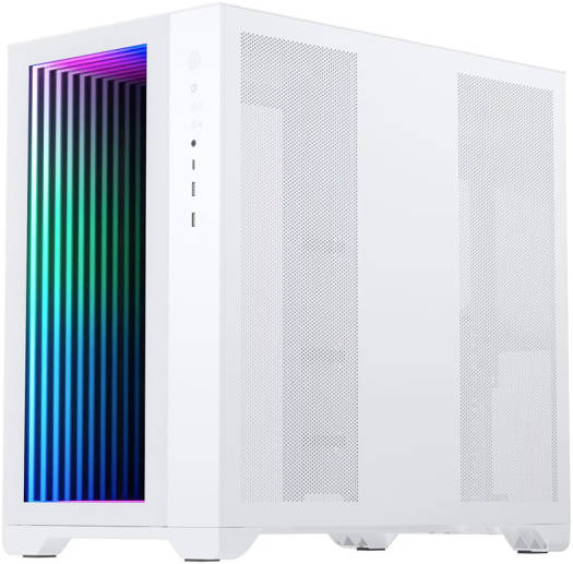 MagniumGear NEO Qube 2 Infinity Mirror Mid Tower Case, Steel Chassis + Tempered Glass Window Materials, Up to 360mm Radiator Support, Maximum 9 Fans Support, White | MG-NE620QI_DWT02 - Image 3