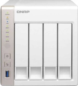 QNAP TS-451-US Intel Celeron 2.41GHz/ 1GB RAM/ 2GbE/ 4SATA3/ USB3.0/ 4-Bay Tower NAS Server for SOHO & Home with HDMI output, DLNA, AirPlay and PLEX Support