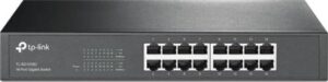 TP-Link 16-Port Gigabit Desktop/Rackmount Switch, 32 Gbps Switching Capacity, 23.8 Mpps Packet Forwarding Rate, 10 KB Jumbo Frame, Plug & Play Design, Black | TL-SG1016D