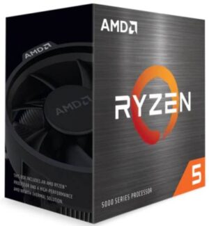 AMD Ryzen 5 5600X Desktop Processor, 4.6GHz (Max Boost Clock) & 3.7GHz (Base Clock), 6-Core, AM4, 12 Threads, TSMC 7nm FinFET | 100-100000065BOX