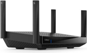 Linksys Hydra Pro Tri-Band AXE6600 Mesh WiFi 6E Router, Up to 6.6Gbps Speed, 2700 sq.ft. Coverage, 55+ Devices, 4x4 MU-MIMO, Multi-Gig Speed For Livestreaming, VR Gaming, USB 3.0, Black | MR7500-ME