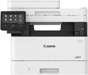 Canon i-SENSYS MF455dw Mono Laser All-in-One Printer, 12.7cm Colour Touchscreen Display, Up to 38ppm Print Speed & 1200 x 1200 DPI Resolution, 900-Sheets Maximum Capacity, White | MF455dw