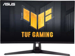 ASUS TUF VG27AQ3A 27" QHD HDR Fast IPS Gaming Monitor, 180Hz Refresh Rate, 1ms (GTG), 130% sRGB, Extreme Low Motion Blur, Speakers, Freesync, G-SYNC Compatible, HDMI, DisplayPort, Black | VG27AQ3A