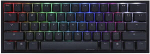 One 2 Mini/Cherry Brown switch/English/ABS/Seamless double shot/Black keycaps/Black top case white bottom case/RGB LED | DKON2061ST-BARALAZT1