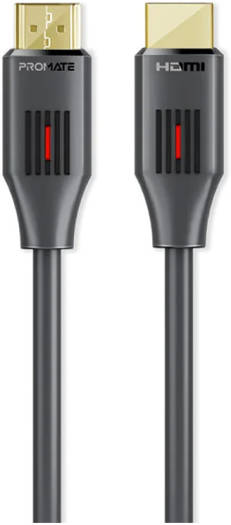 Promate ProLink4K60 HDMI Cable, Up to 4K@60Hz Resolutions, 9Gbps Transfar Rate, Ethernat Support, Gold Platted Connectors, 10 Meters Cable Length, Black | ProLink4K60-10M