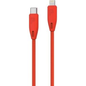 Powerology Braided USB-C to Lightning Cable  Designed to Withstand up to 15000+ Bands (1.2m/4ft) - Red | PCAB001-RD