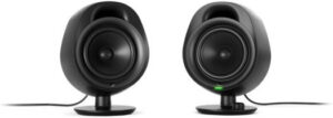 SteelSeries Arena 3 Full Range Gaming Speakers, Massive 4" Drivers, Bluetooth v4.2, 91dB Sensitivity, Customize audio with 10-Band Parametric EQ, Adjustable Tilting Stand, Black | 61535