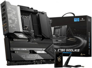 MSI MEG Z790 GODLIKE LGA 1700 EATX Motherboard, 4x DDR5 Slot & Up to 192GB Max Memory, Bluetooth 5.3/ Wi-Fi 6E / 10Gbps LAN, 7x M.2, 2x PCIE x16, USB 3.2 Type-C / A, Thunderbolt 4, Black | 911-7D85-00