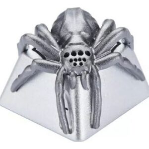 ZomoPlus 3D Spider Customized Keycap, Cherry MX Switches And Clones, Game And Movie Theme Metal, With CNC Engraving, 1u Size, Titanium | ZO-PS-3D-SPIDER