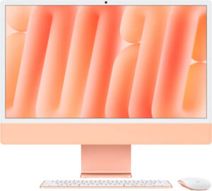 Apple iMac (2024) AIO Desktop Computer, 24" 4.5K Retina Standard Display, Apple M4 Chip with 8-Core CPU, 8-Core GPU, 16-Core Neural Engine, 16GB RAM, 1TB SSD, English Keyboard, Orange | Z1E8000E7