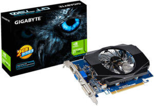 GIGABYTE GV-N730D3 Graphics Card, 2GB 64 bit Memory, DDR3  28 nm Process Technology, 902 MHz Core Clock, 1800 MHz Memory Clock, PCI-E 2.0, Dual-link DVI-D*1 / HDMI*1 / D-Sub*1 | GV-N730D3-2GI
