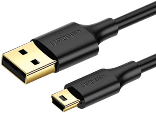 UGREEN USB 2.0 A Male to Mini 5 Pin Male Cable 1.5 Meter, Gold Plated Data Cable 480Mbps for PC, Laptops, Smartphones, Black | 10385 - Image 4