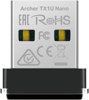 TP-Link Archer TX1U Nano Wireless USB Adapter, Wi-Fi 6 (AX300) Technology, Built-In Antenna, Plug & Play, AP Mode, USB 2.0 Interface, MU-MIMO & OFDMA Support, Black | TX1U Nano