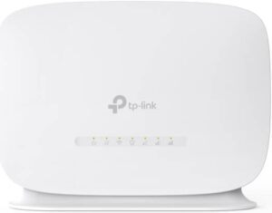 TP-Link 300 Mbps Wireless N 4G LTE Router, 2x 10/100Mbps LAN Port, 1x Nano SIM Card Slot, 2x External SMA-F Antenna Interface, 2x Internal 4G/3G Antennas & 2x Internal Wi-Fi Antennas, White | TL-MR105