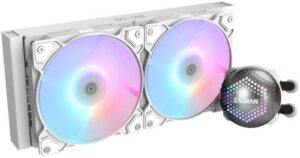 Zalman ALPHA 24 RGB Liquid CPU Cooler, 240mm Radiator, 120mm ARGB Fans with PWM Control, 1800 RPM Fan Speed, 71.1CFM Airflow, PWM Control, Intel / AMD, White | ZM-ALPHA-24-WHITE