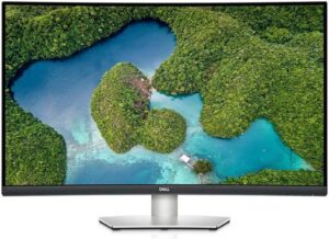 Dell S3221QSA 31.5" Curved VA 4K UHD Monitor, 1800R Curvature, 60Hz Frame Rate, 4ms Response Time, AMD Free-Sync, Anti-Glare, 2x HDMI 2.0, DP 1.2 Input, White | S3221QSA