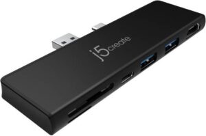 J5Create UltraDrive Mini Dock for Surface Pro 7, 4K @60Hz, USB 3.1 Gen 2(10Gbps), Black | JCD324S - Blk