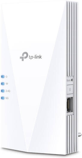 TP-Link RE500X AX1500 Wi-Fi 6 Range Extender, Up to 1500 Mb/s Throughput, 2.4 GHz/5 GHz (Dual-Band), 2x Internal Antennas, 1x Gigabit Ethernet Port, Signal Indicator Light, White | RE500X