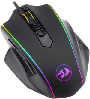 Redragon M720 Vampire RGB Gaming Mouse, 8 Programmable Buttons, 5 Adjustable DPI Levels, 4 Adjustable Polling Rate, Optical Pixart PMW3325 Sensor, Black | M720-RGB