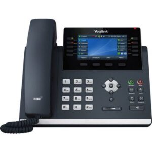 Yealink T46U IP Phone, 16 VoIP Accounts. 4.3-Inch Color Display, Dual USB 2.0, Dual-Port Gigabit Ethernet, 802.3af PoE, Power Adapter Not Included | SIP-T46U