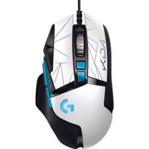 Logitech G502 Hero League of Legends K/DA Gaming Mouse, 25600 dpi Resolution Sensor, 11 Prog Buttons, Hyper-fast Scroll Wheel, Lightsync RGB, 2.3m USB Interface Cable, White | 910-006098