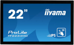 iiyama ProLite TF2234MC-B6AGB Interactive Display, 22" IPS Anti-Gare Display, FHD Resolution, 8ms (GtG) Response Time, 10 HID Touch Points, Projective Capacitive Touch, Black | TF2234MC-B6AGB