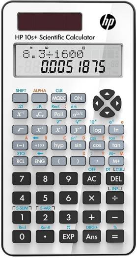 HP Pocket Scientific Calculator, 240 Built-In Functions, Linear Display, 9 Memory registers, 2 Lines & 10 Digits, Dot Matrix Display Screen, Battery/Solar Power Source | NW276AA