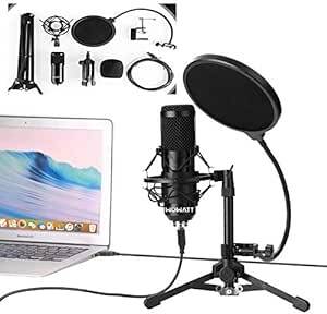 Aiwanto Microphone Kit USB Cardioid Condenser Microphone Bundle for Computer Recording Studio Streaming Gaming