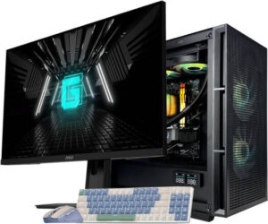 Vortex Gaming PC - Intel Core i7-12700K 12 Cores 20 Threads, NVIDIA RTX 5060 Ti 8GB, 16GB DDR5 RAM 5600MHz, 1TB SSD Gen 4, 650W Gold PSU, 240mm Liquid Cooler + 27 WQHD Monitor 240Hz + KB-Mouse Combo