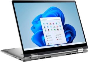 Dell Inspiron 14 7420 2-in-1 Laptop, 14"  FHD+ Touch WVA Display, Intel Core i5-1235U, 8GB RAM, 256GB SSD, Intel UHD Graphics, Active Pen, ENG-ARB Backlit Keyboard, Win 11, Silver | 7420-INS-5009-SLV