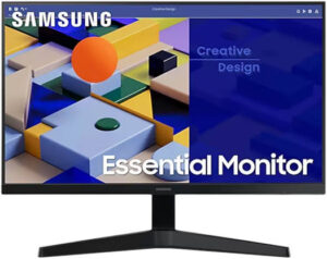 Samsung S3 S31C 24" FHD IPS Essential Flat Monitor, 75Hz Refresh Rate, 5ms Response Time, AMD FreeSync, Game Mode, Eye Saver & Flicker Free, 16.7M Color, 1x HDMI 1.4 / 1x D-Sub, Black | LS24C310EAMXUE