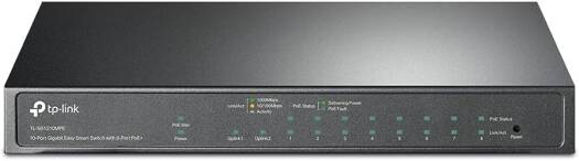TP-Link TL-SG1210MPE | 8 Port Gigabit PoE Switch | Easy Smart Managed | 8 PoE+ Ports @123W, w/ 2 Uplink Gigabit Ports + 1 Combo SFP Slot | Limited Lifetime Protection | QoS, Vlan, IGMP & LAG
