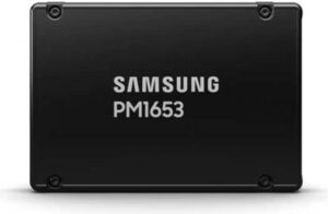 SAMSUNG PM1653 3.84TB SAS 24Gbps 2.5" Enterprise Internal SSD, Up to 4200 MB/s Seq Read & Up to 3700 MB/s Seq Write Speeds, 128-layer V-NAND Technology, 128-layer, Black | MZILG3T8HCLS-00A07