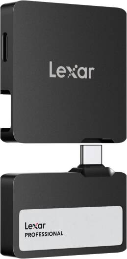 Lexar Professional Go Portable SSD with Hub, SL400, 1TB, Black, GL
