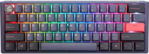 Ducky One 3 Mini Cosmic 60% Mechanical Keyboard, Cherry MX Brown Switch, Hotswappable, Double Shot PBT Keycaps, Detachable USB Type-C, ENG US Layout, Navy Blue | DKON2161ST-BUSPDCOVVVC2