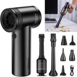 Ulanzi Powerful Electric Rechargeable Air Duster, 60W Power, 2h Run Time, 1100mAh, Type-C, Charging Time 3h, 320g, 4 Levels 40000 to 100000 RPM, Extras & Vacuum Dust Collector,
