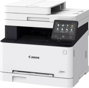Canon i-SENSYS MF657Cdw Wireless Colour AIO Laser Printer, 21ppm Print Speed, 5" LCD Colour Touch Screen, 1200 x 1200 dpi, 50-sheet ADF, 30,000 Pages / MO Duty Cycle, USB 2.0 / Wi-Fi, White | 5158C001