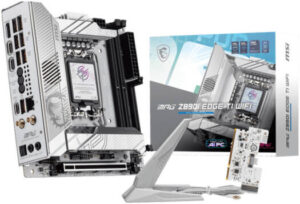 MSI MPG Z890I Edge Ti WiFi LGA 1851 Mini ITX Motherboard, Intel Z890 Chipset, 2x DDR5 UDIMM Slots, Up to 128GB Max Memory, 1x PCI-E x16 Slots, 4x M.2 Slots, WiFi & BT Connectivity | 911-7E33-004