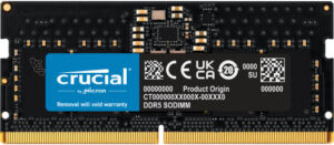 Crucial RAM DDR5 4800MHz Laptop Memory,8GB Capacity , CL 40 CAS Latency, PC5-38400  PC Speed, non-ECC SODIMM Unbuffered, 1.1 Voltage, Black | CT8G48C40S5