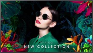 Samsung Crystal Signage QMC, 43" 4K UHD IPS Display, 75Hz Refresh Rate, 8ms Response Time, 11.5 mm Bezel Width, Tizen 7.0 OS, 16GB Flash Memory, 200 x 200mm VESA Mount, Black | LH43QMCEPGCXUE